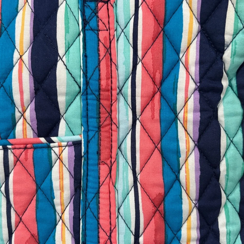 Vera Bradley small vera tote in cabana stripe